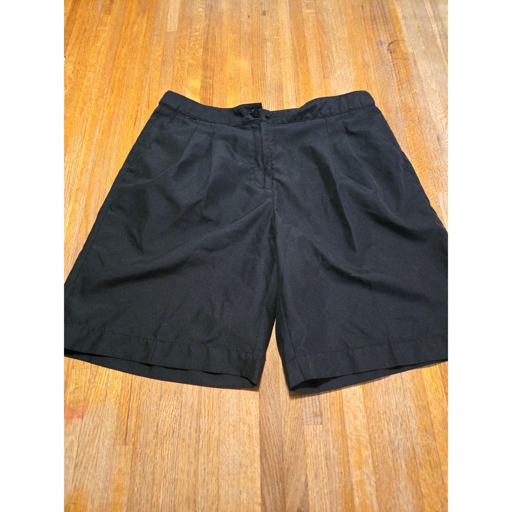 Lizgolf Liz Claiborn Women 8‎ Black Kylie Pleated Mid Rise Pockets Golf Shorts